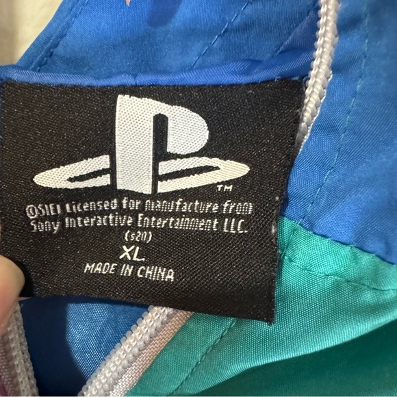 Sony PlayStation Blue and Teal color block  Jacket - Picture 3 of 5